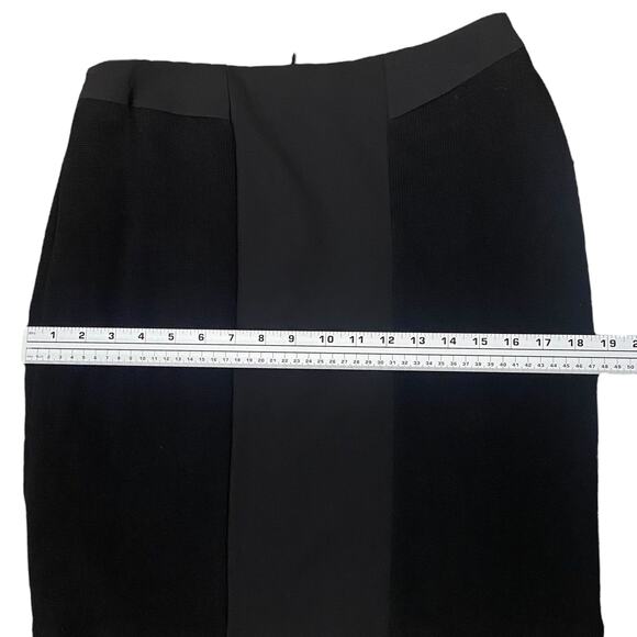 BOSS By Hugo Boss Valbone Black Mixed Material Classic Pencil Skirt SZ 6 - Picture 11 of 12